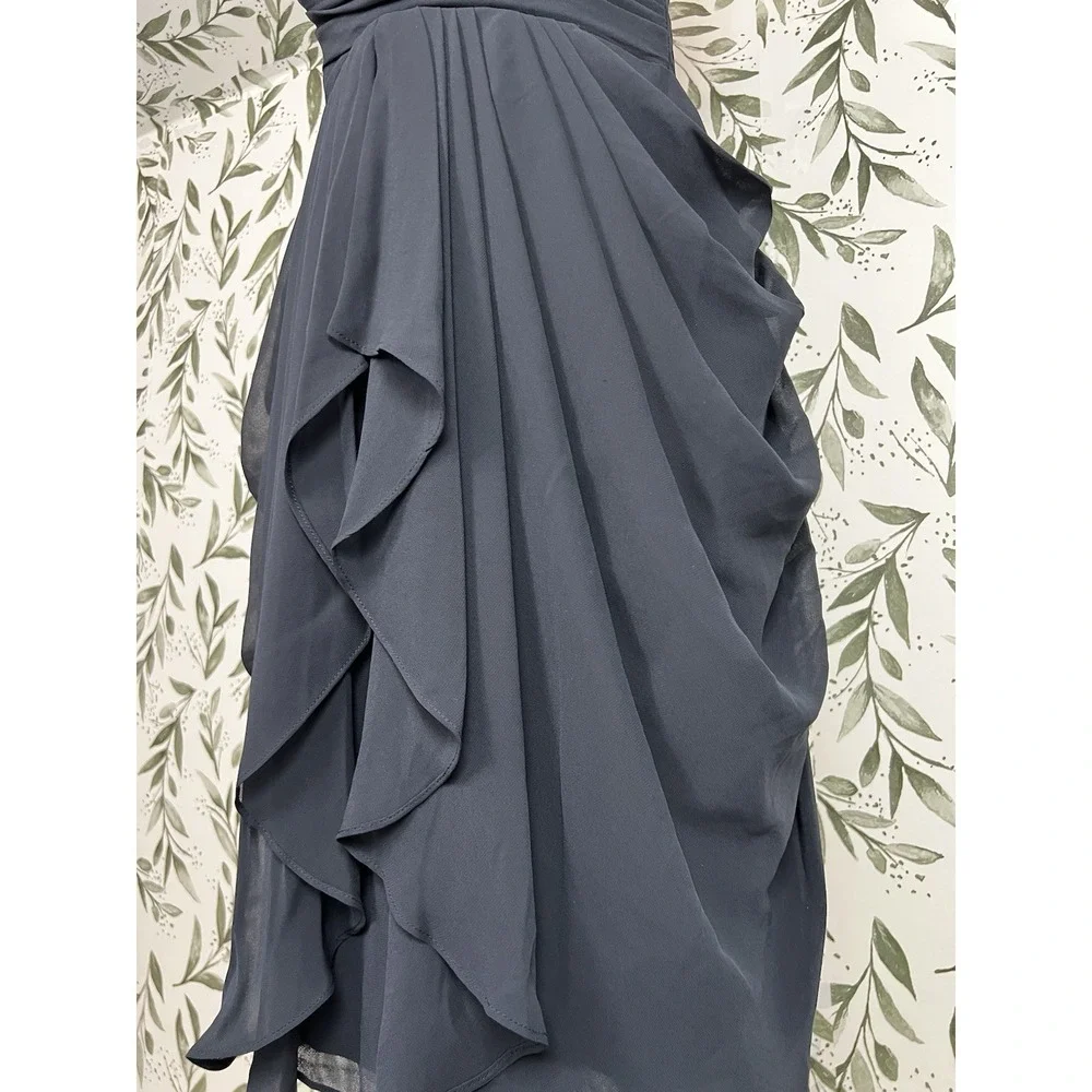 Dark Blue Sz S Corset Dress Bridesmaid Prom Party Cocktail NWT #9/B Wedding - Picture 7 of 12